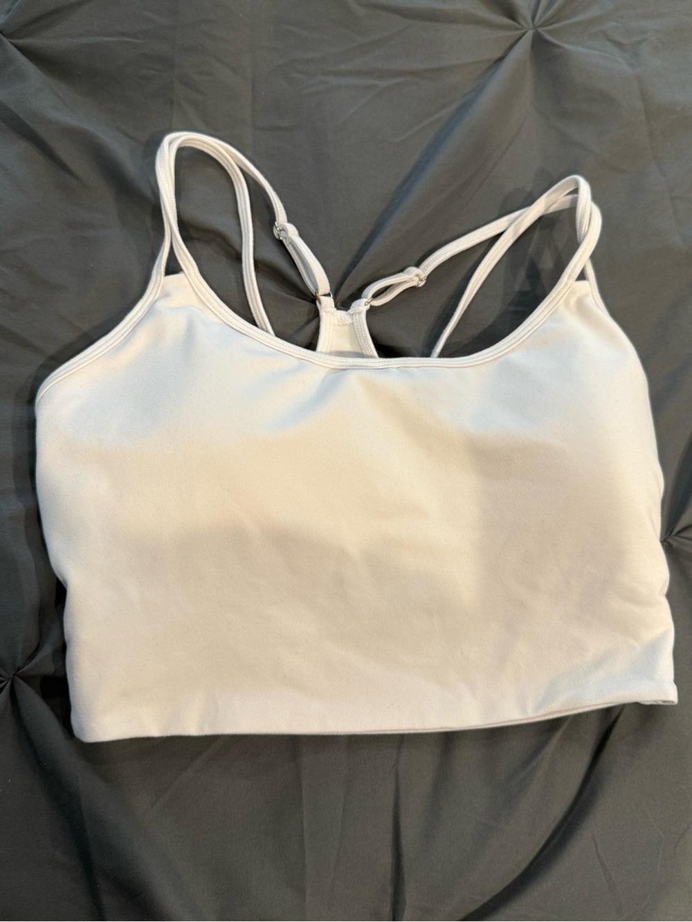 Bombshell Sportswear White Strappy Women's Crop Bralette